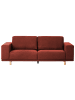 Beliani 3-Sitzer Sofa NIVALA in Rot - (W) 220 x (H) 76 x (L) 84 cm