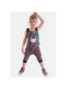 Denokids Zweiteiler Zebra Overall in schwarz