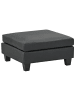 Beliani Ottomane UNSTAD in Schwarz - (W) 76 x (H) 39 x (L) 76 cm