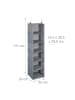 relaxdays Kleiderschrank Hängeregal in Grau - (B)30 x (H)131 x (T)30 cm