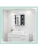 relaxdays Spiegelschrank in Blaugrau - (B)62 x (H)64 x (T)21 cm