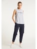 DreiMaster Vintage Damen Top in Hellgrau Melange