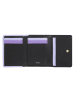 DuDu Corsica Geldbörse RFID Schutz Leder 11 cm black-lavander