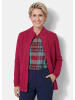 GOLDNER Cardigan mit Zopfmuster in bordeaux