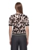 Betty Barclay Strickpullover kurzarm in Beige/Schwarz