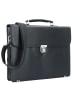 Esquire Oxford Aktentasche Leder 40 cm Laptopfach in schwarz