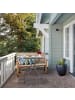 relaxdays Gartentisch "Holzoptik" in Grau - (B)61 x (H)75 x (T)61 cm