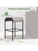COSTWAY 2er Set Barhocker Outdoor in Braun