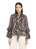 Vera Mont Chiffonbluse mit Volant in Brown/Brown