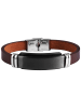 Adeliás Herren Armband aus Leder 21,5 cm in braun