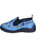 Playshoes Kinder Hausschuh "Hausschuh Allover Baustelle" in Blau