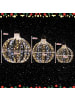 COSTWAY 3er Set LED Dekokugel Weihnachtsdeko in Gold