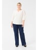 KAFFE curve Langarm-Bluse KClilje in Chalk