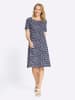 Sieh an! Jersey-Kleid in marine-weiß-bedruckt