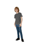 tectake Einfarbiges T-Shirt für Kinder, grau