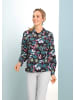 GOLDNER Druckbluse Abstrakte Druckbluse mit leichtem Glanz in grün / gemustert