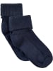Minymo Kinder Socken "Baby rib sock w. fold (2-pack)" in Blau