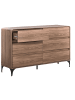 Beliani Kommode COWELL in Braun - (W) 140 x (H) 85 x (L) 40 cm