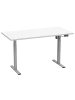 VCM  Schreibtisch höhenverstellbar Lona 110x80 in Silber / Weiß