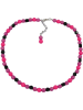 Gallay Kette Perlen pink-flieder-schwarz in pink