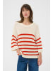 PART TWO Strickpullover AlizaPW Gerade Passform in Whisper White/Poppy Red