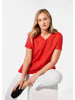 GOLDNER Shirt mit V-Ausschnitt in rot