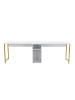 CALICOSY Schreibtisch TWIN in Weiß - (W) 240  x (H) 74  x (L) 60  cm