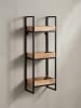KADIMA DESIGN Wandregal 27x77x18 cm Massivholz / Metall Hängeregal