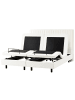 Beliani Doppelbett CASTELLAN in Weiß/Schwarz - (W) 180 x (H) 120 x (L) 216 cm