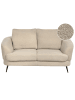 Beliani 2-Sitzer Sofa KJAER in Beige/Schwarz - (W) 155 x (H) 100 x (L) 100 cm
