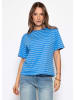 SASSYCLASSY T-Shirt mit schmalen Streifen in Blau