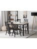 Beliani Esszimmertisch HOUSTON in Schwarz/Braun - (W) 75 x (H) 74 x (L) 120 cm