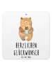 Mr. & Mrs. Panda Tischuntersetzer Bär Baby mit Spruch in Weiß