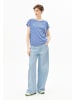 armedangels T-Shirt Slub in blau weiß
