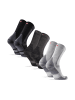DANISH ENDURANCE Socken Classic Hiking Crew in black/light grey/dark grey