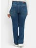 sheego Gerade Jeans in dark blue denim