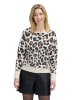 BETTY & CO Strickpullover mit U-Boot-Ausschnitt in Weiß/Schwarz