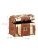 relaxdays 4x Pinata "Schatzkiste" in Braun - (B)30 x (H)27 x (T)23 cm
