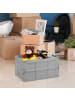 relaxdays 5x Klappbox in Grau - (B)58,5 x (H)31,5 x (T)40 cm