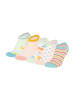 Yuhu Mädchen Sneaker-Socken 5er Pack Blumen Herzen gestreift in Rosa