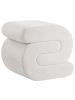 Beliani Pouf ARCADIA in Weiß - (W) 45 x (H) 48 x (L) 50 cm