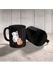 Mr. & Mrs. Panda Geschenktasse Kontrabass Liebe mit Spruch in Schwarz