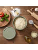 relaxdays 4 x Pizzaballenbox in Salbei - (H)6,5 x Ø 14,5 cm