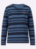 Sieh an! Langarm-Shirt in jeansblau-marine-gestreift
