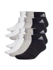 adidas Socken 12er Pack in Schwarz/Grau/Weiß