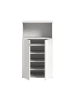 ebuy24 Schuhschrank ProjektX Weiß 60 x 37 cm