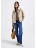 Street One Jacke mit abnehmbarem Kragen in Beige