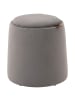 HOMCOM Aufbewahrungs-Ottomane-Ø44 x 47,5Hcm-Dunkelgrau