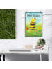 Mr. & Mrs. Panda Wandbild Biene Happy Design mit Spruch in Weiß