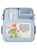 Mr. & Mrs. Panda Lunchbox Fuchs  Schlittschuhe Design mit Spruch in Blau Pastell